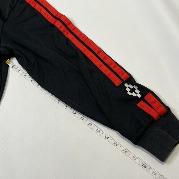 Marcelo Burlon Milan NBA Bomber Jacket Black Red Men’s Size Large Snap Button - Picture 8 of 12